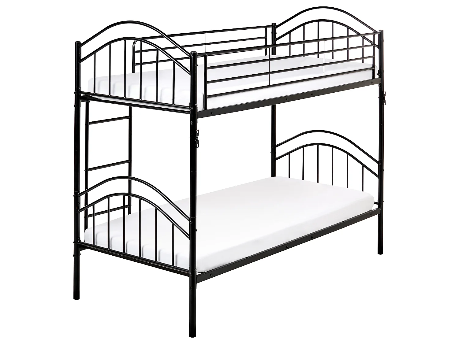 Letto a castello Metallo CHARTRES 90 x 200 cm Nero