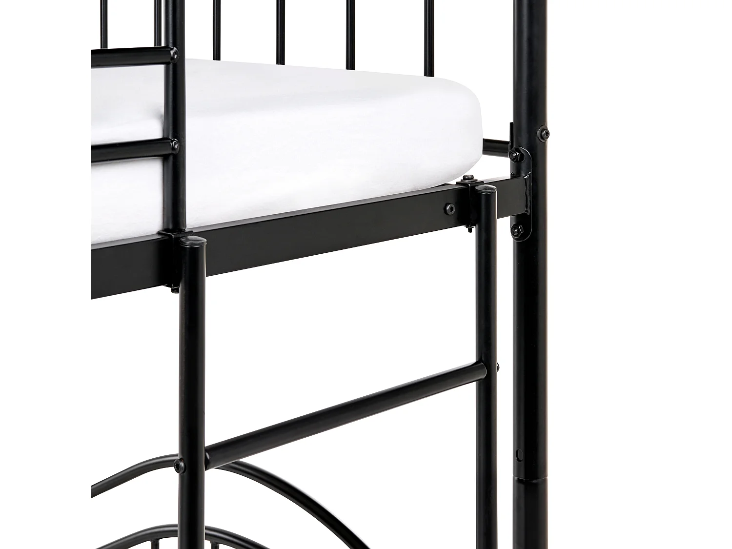 Letto a castello Metallo CHARTRES 90 x 200 cm Nero