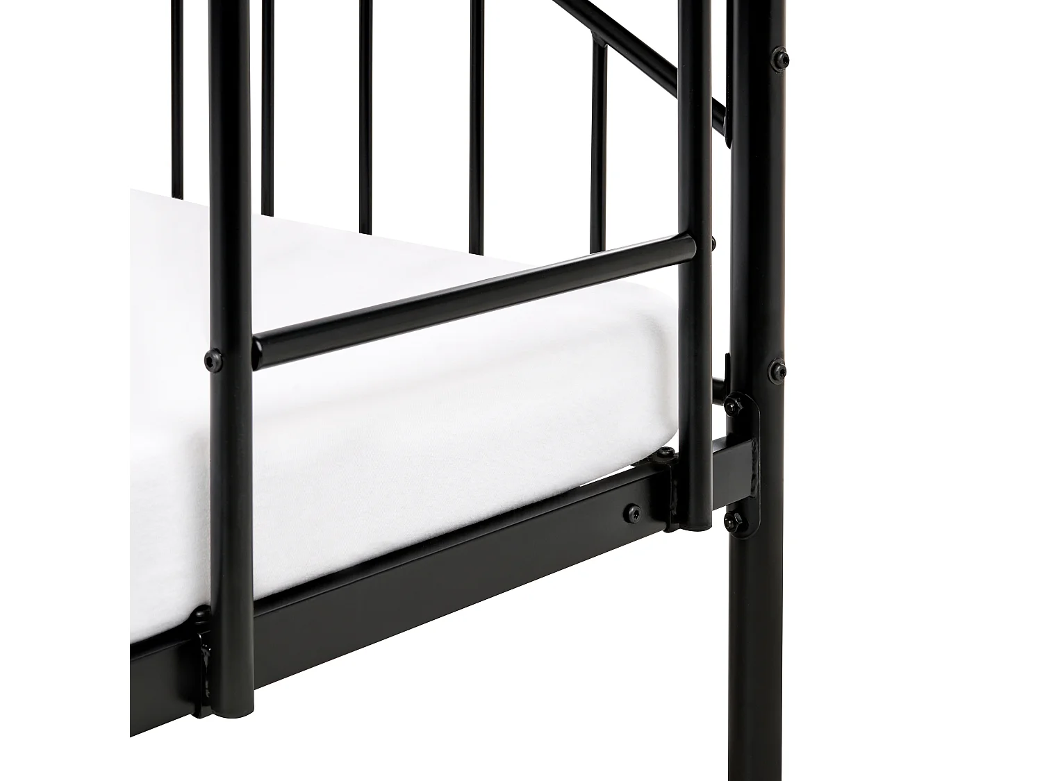Letto a castello Metallo CHARTRES 90 x 200 cm Nero