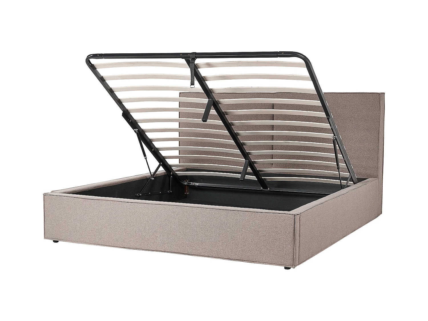 Lit ottoman Tissu MOISSAC 180 x 200 cm Taupe