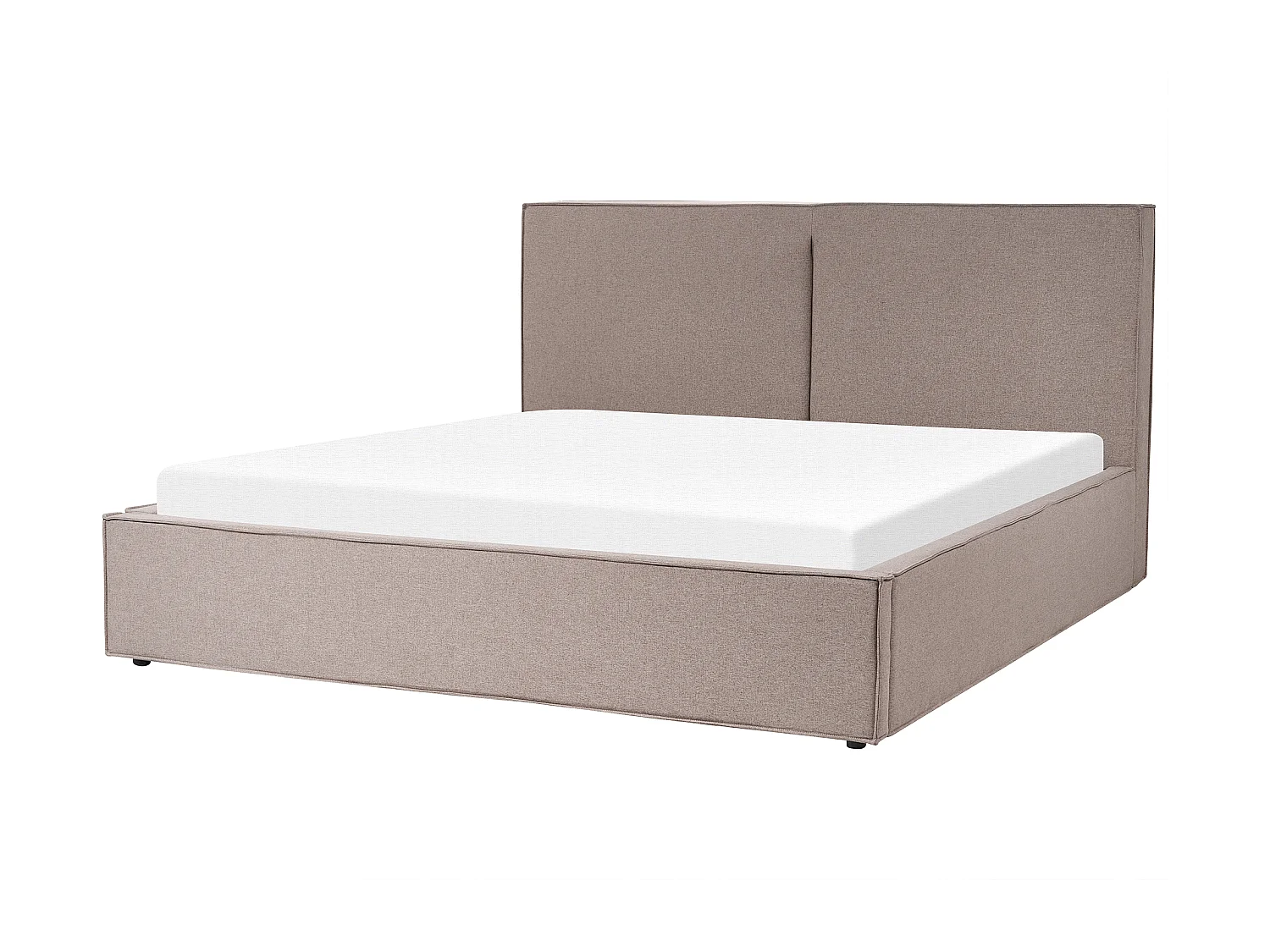 Cama baú Tecido MOISSAC 180 x 200 cm Taupe