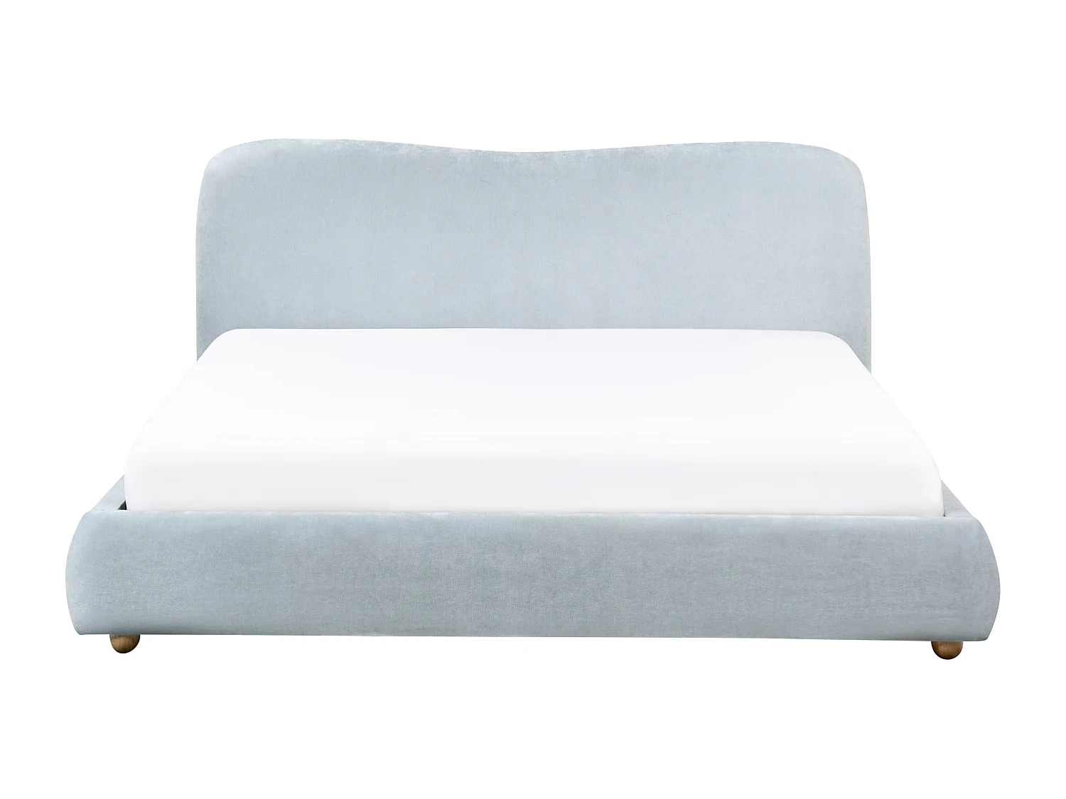 Lit ottoman Tissu BLAGNAC 180 x 200 cm Bleu clair