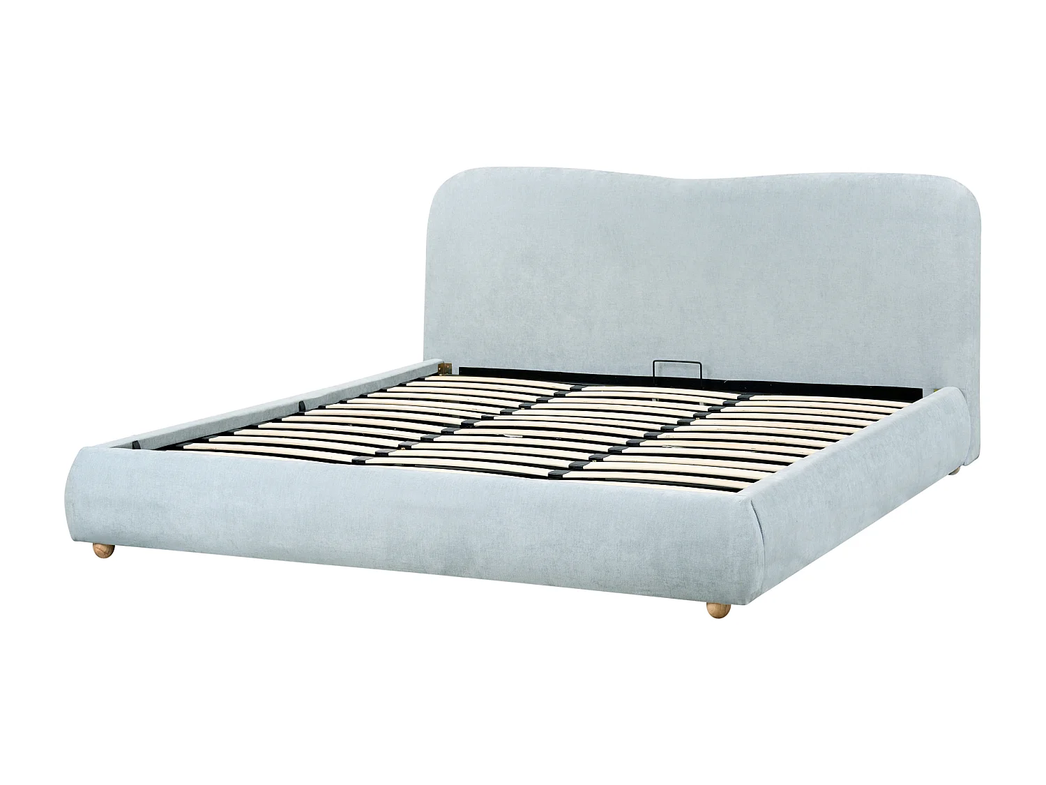 Lit ottoman Tissu BLAGNAC 180 x 200 cm Bleu clair