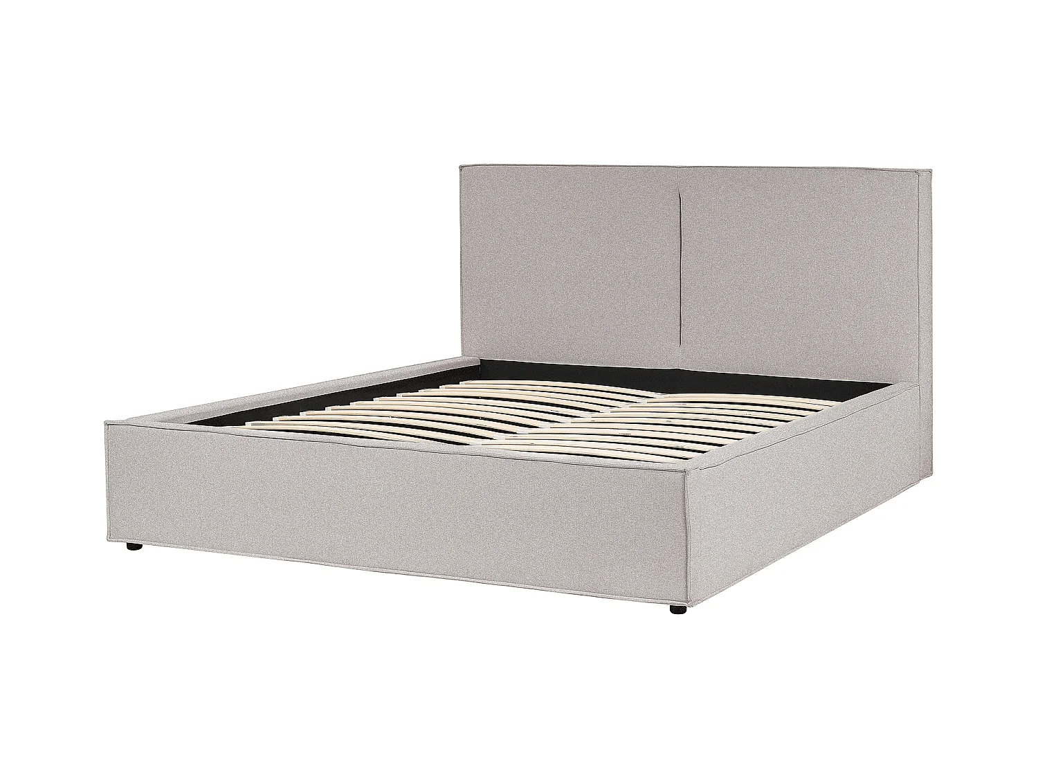 Lit ottoman Tissu MOISSAC 160 x 200 cm Gris clair