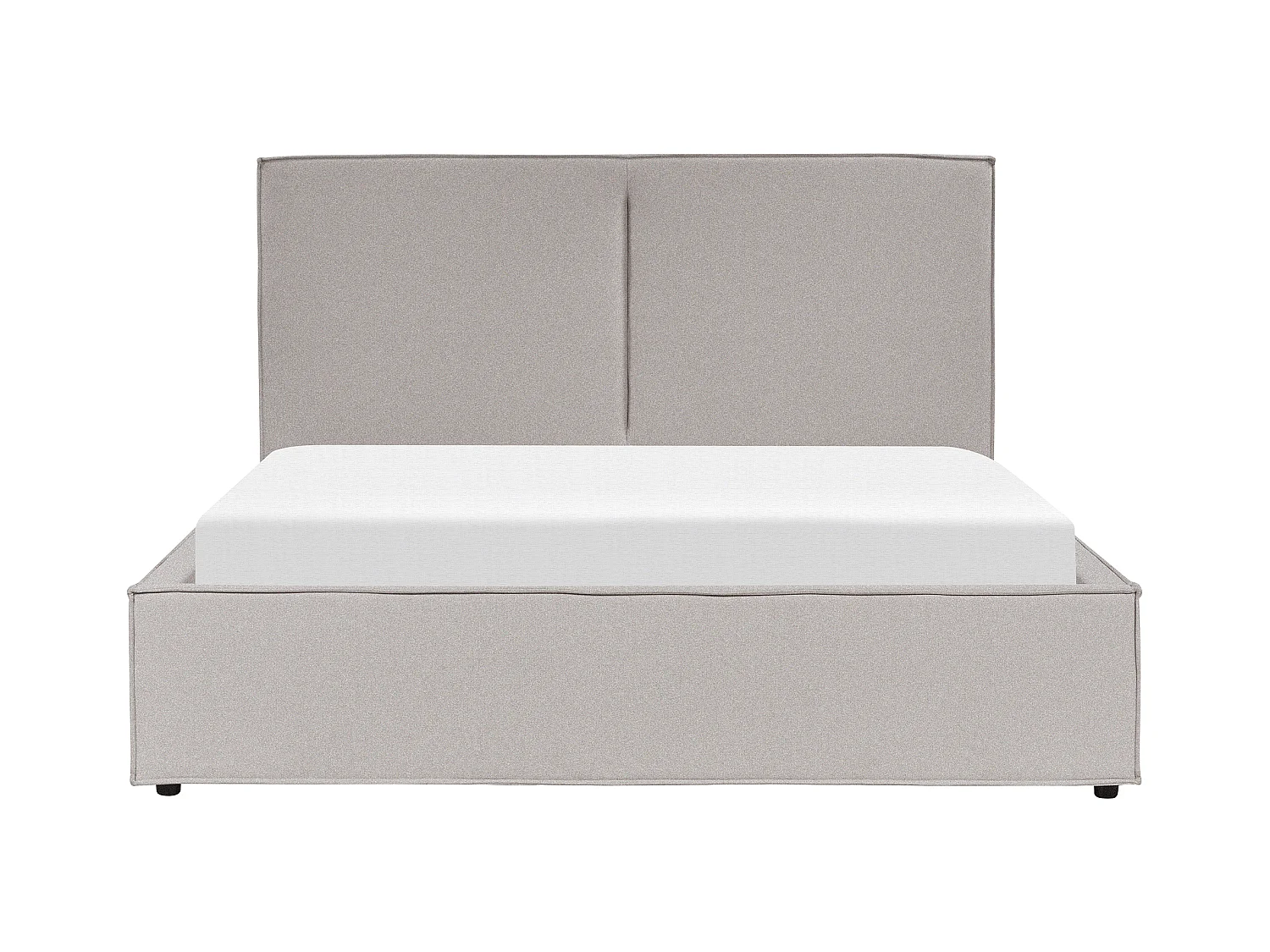 Lit ottoman Tissu MOISSAC 160 x 200 cm Gris clair