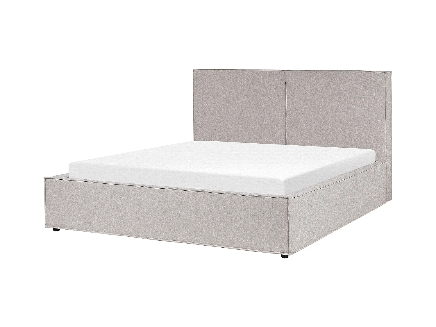 Lit ottoman Tissu MOISSAC 160 x 200 cm Gris clair