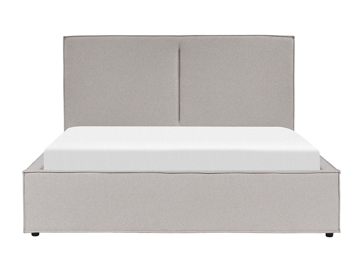 Lit ottoman Tissu MOISSAC 160 x 200 cm Gris clair