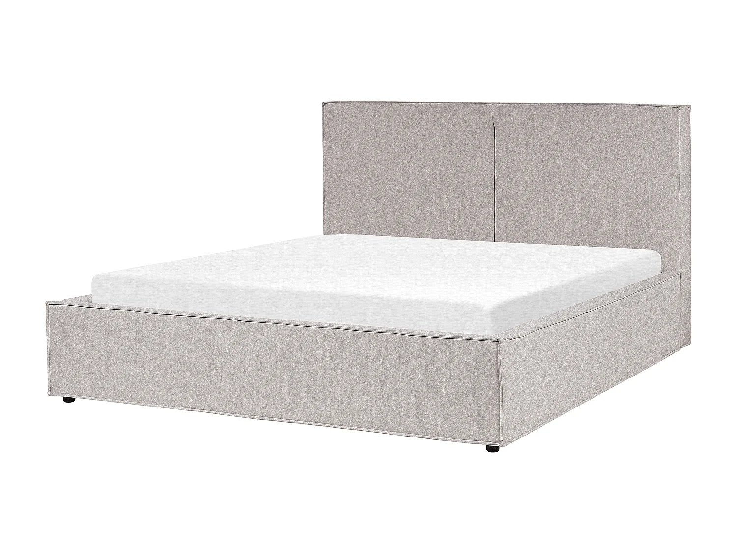 Lit ottoman Tissu MOISSAC 160 x 200 cm Gris clair