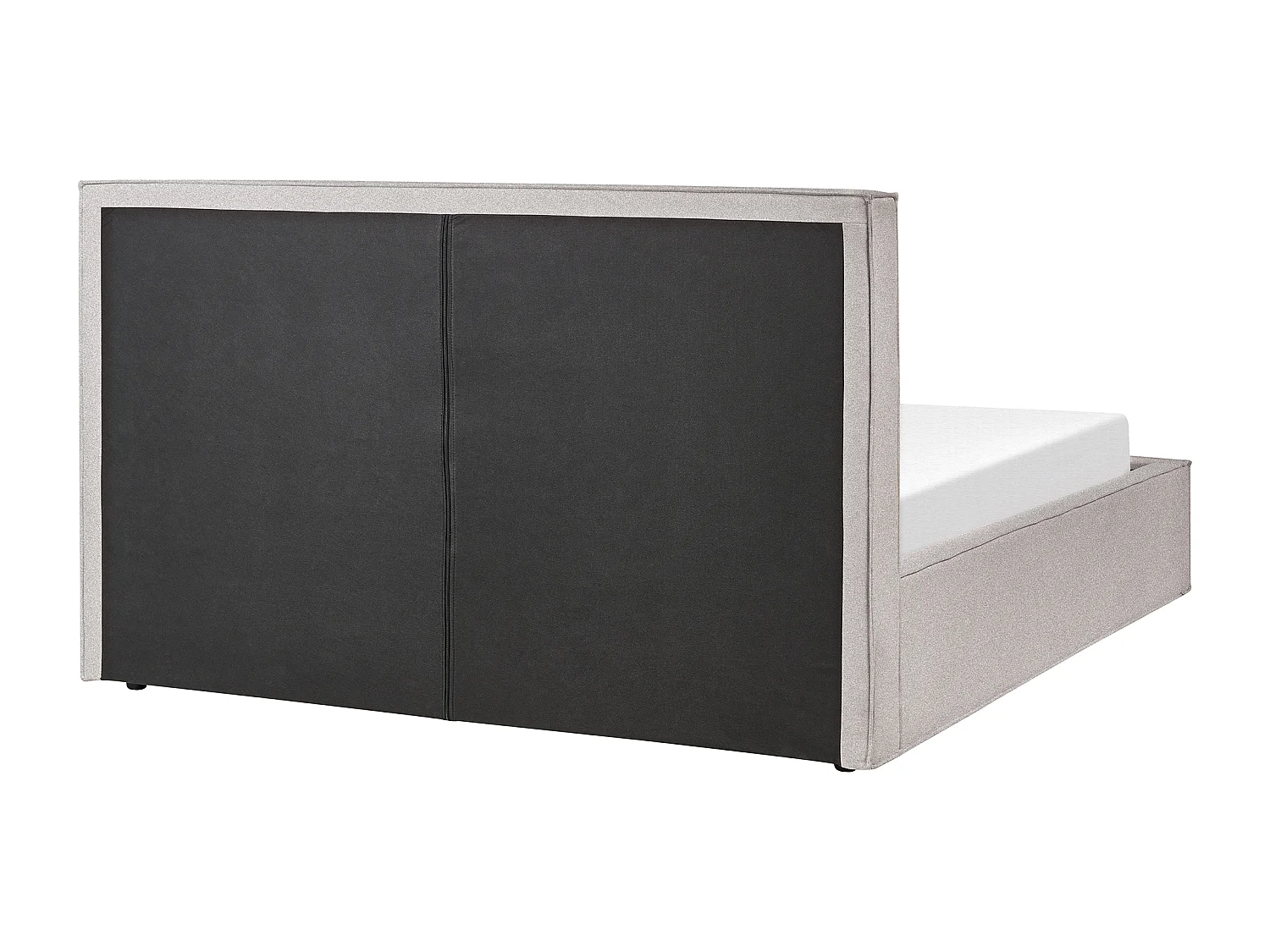 Lit ottoman Tissu MOISSAC 160 x 200 cm Gris clair