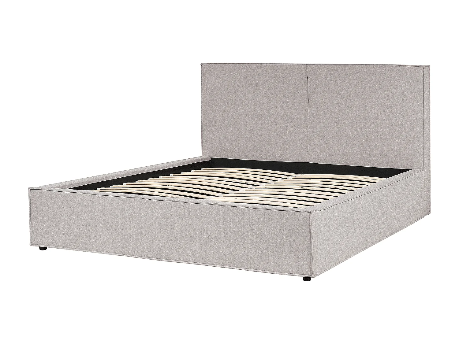 Bett mit Stauraum Stoff MOISSAC 160 x 200 cm Hellgrau