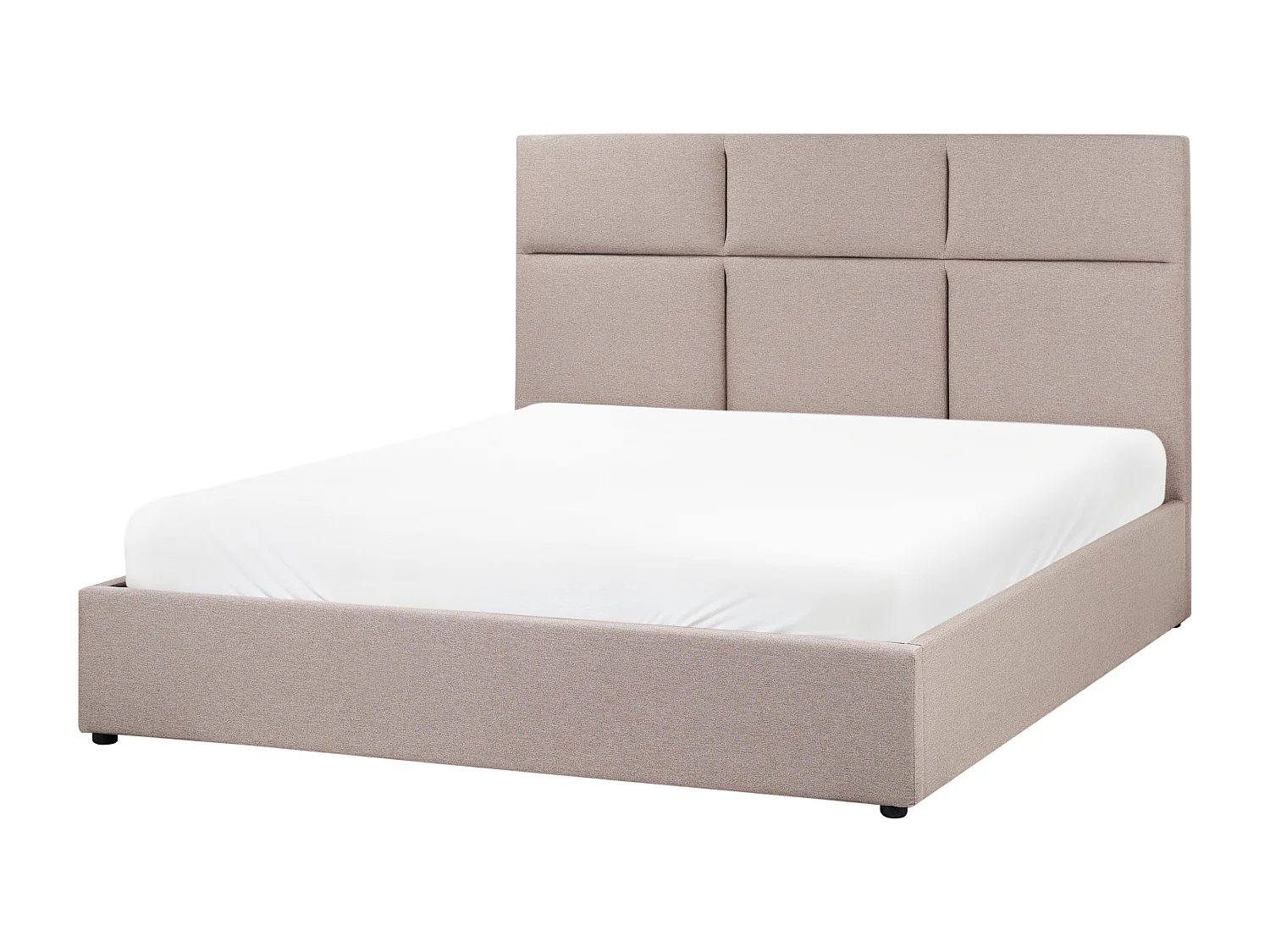 Bett mit Stauraum Stoff LAGORD 160 x 200 cm Taupe