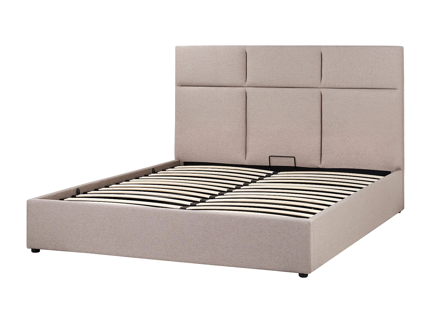 Bett mit Stauraum Stoff LAGORD 160 x 200 cm Taupe