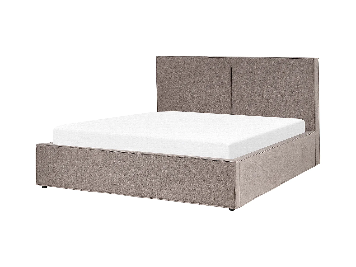 Lit ottoman Tissu MOISSAC 160 x 200 cm Taupe