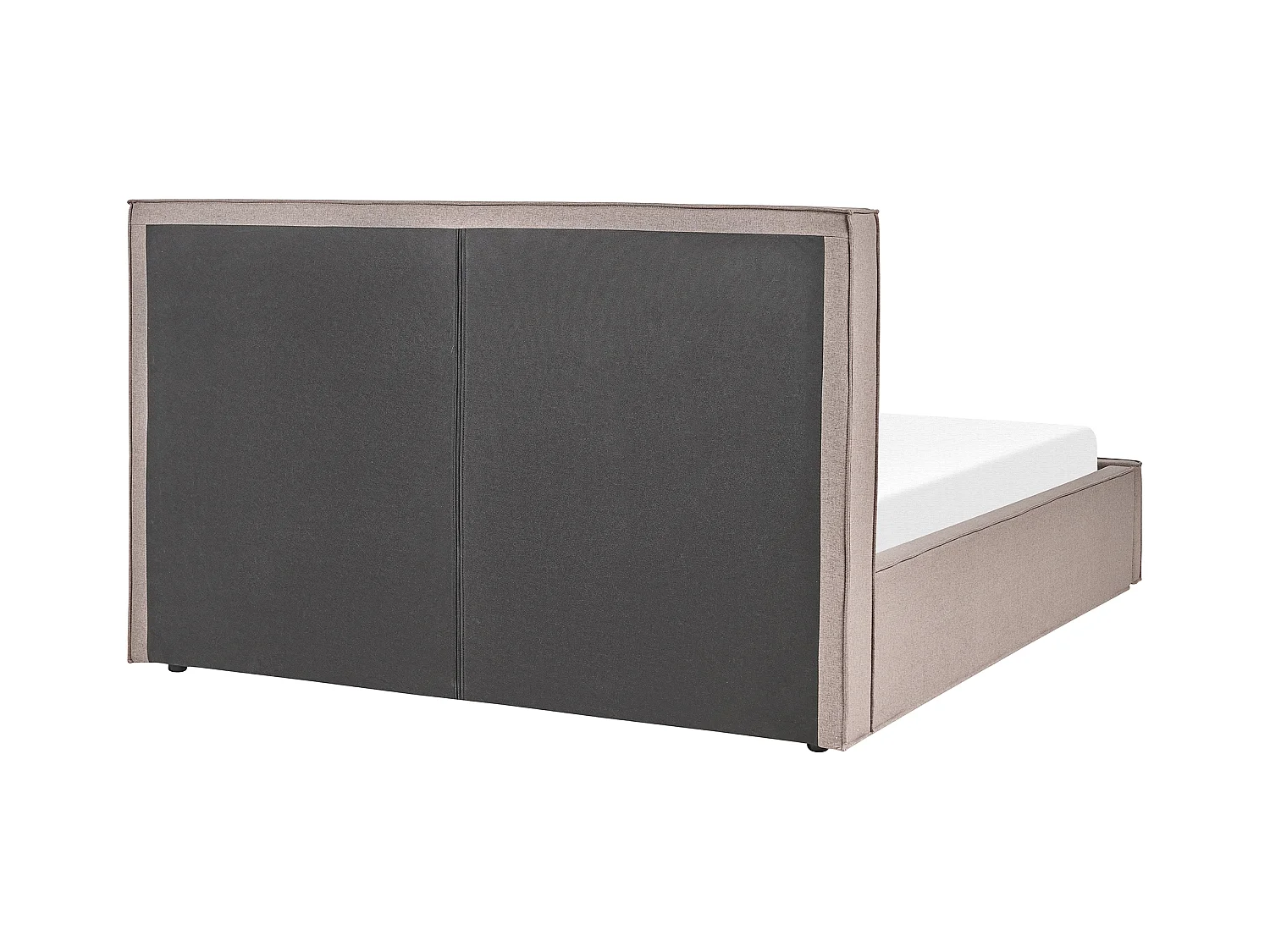 Lit ottoman Tissu MOISSAC 160 x 200 cm Taupe