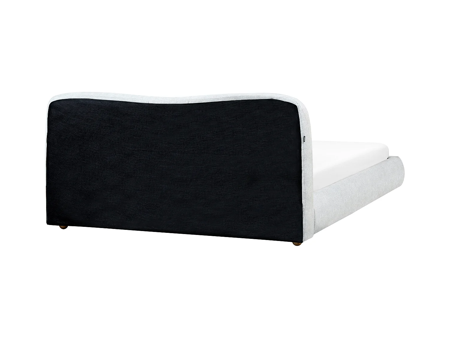 Lit ottoman Tissu BLAGNAC 180 x 200 cm Gris clair