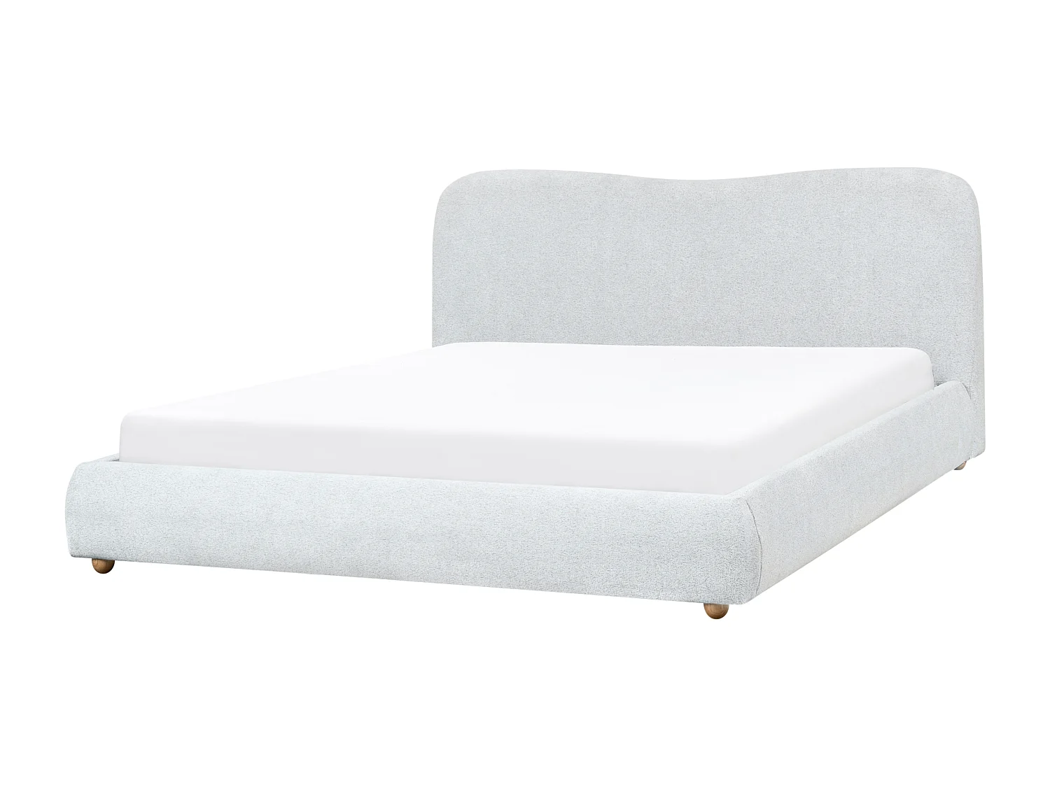 Lit ottoman Tissu BLAGNAC 180 x 200 cm Gris clair