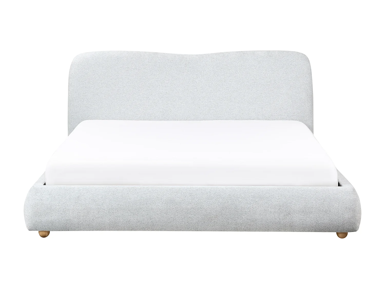 Lit ottoman Tissu BLAGNAC 180 x 200 cm Gris clair