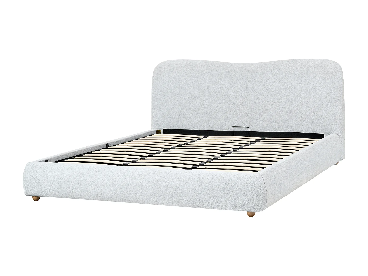 Letto contenitore Tessuto BLAGNAC 180 x 200 cm Grigio chiaro