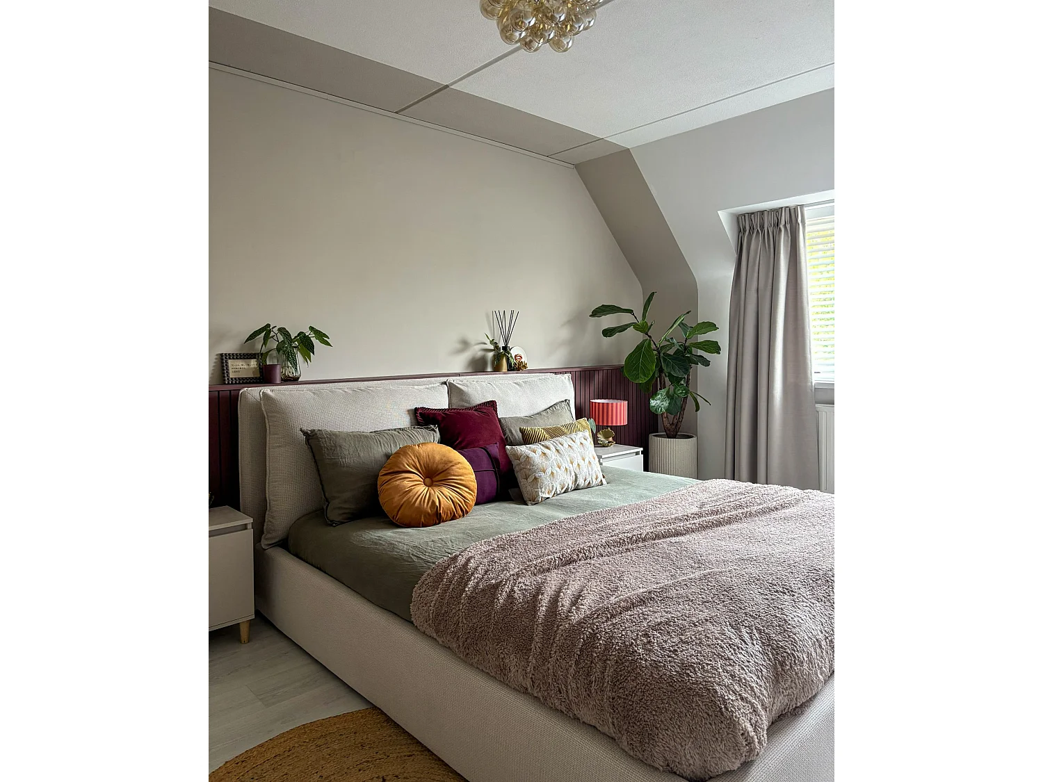 Ottoman Bed BAJONNA Fabric Beige 160 x 200 cm (EU King Size)