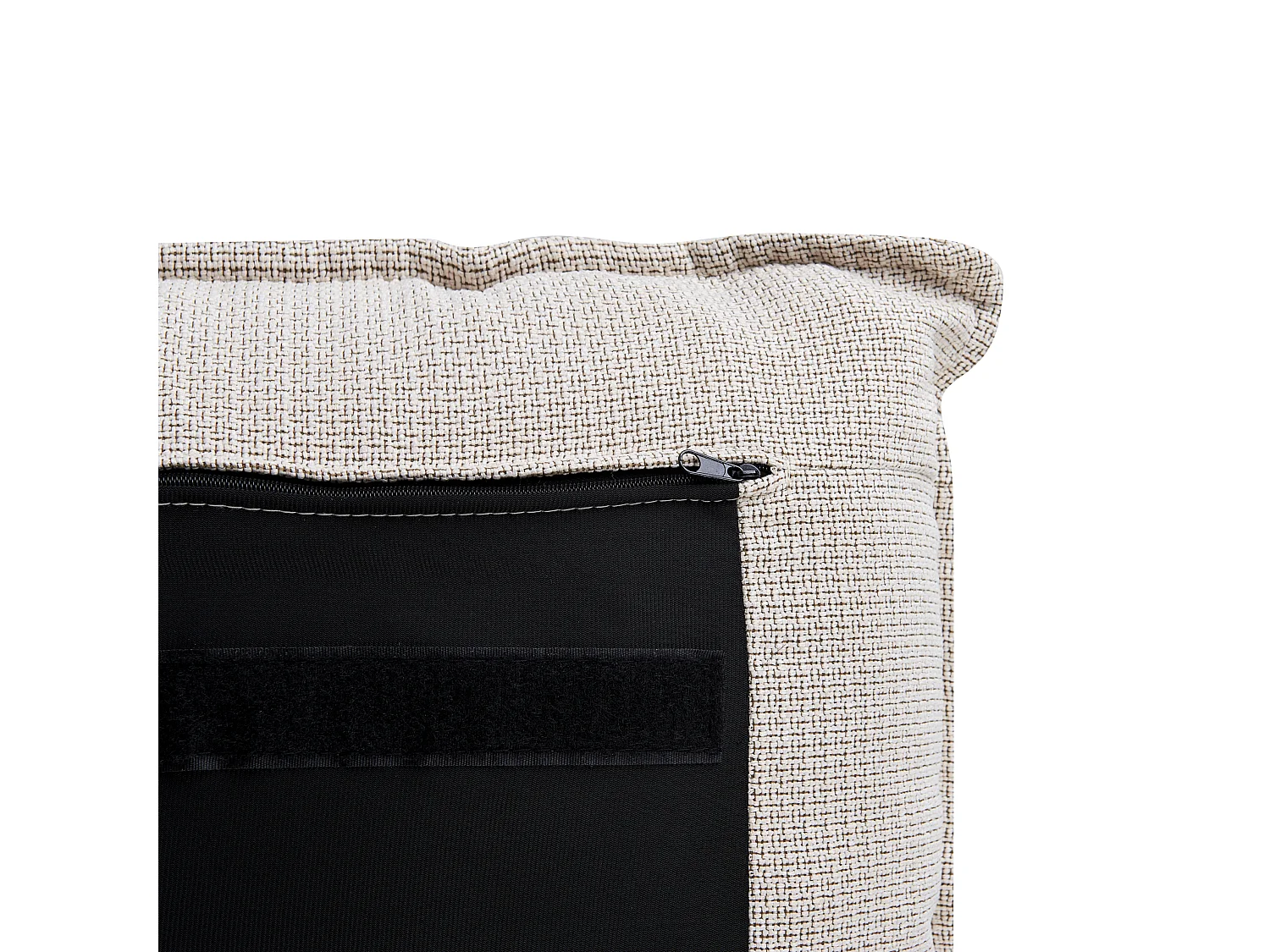 Letto contenitore Tessuto BAJONNA 160 x 200 cm Beige