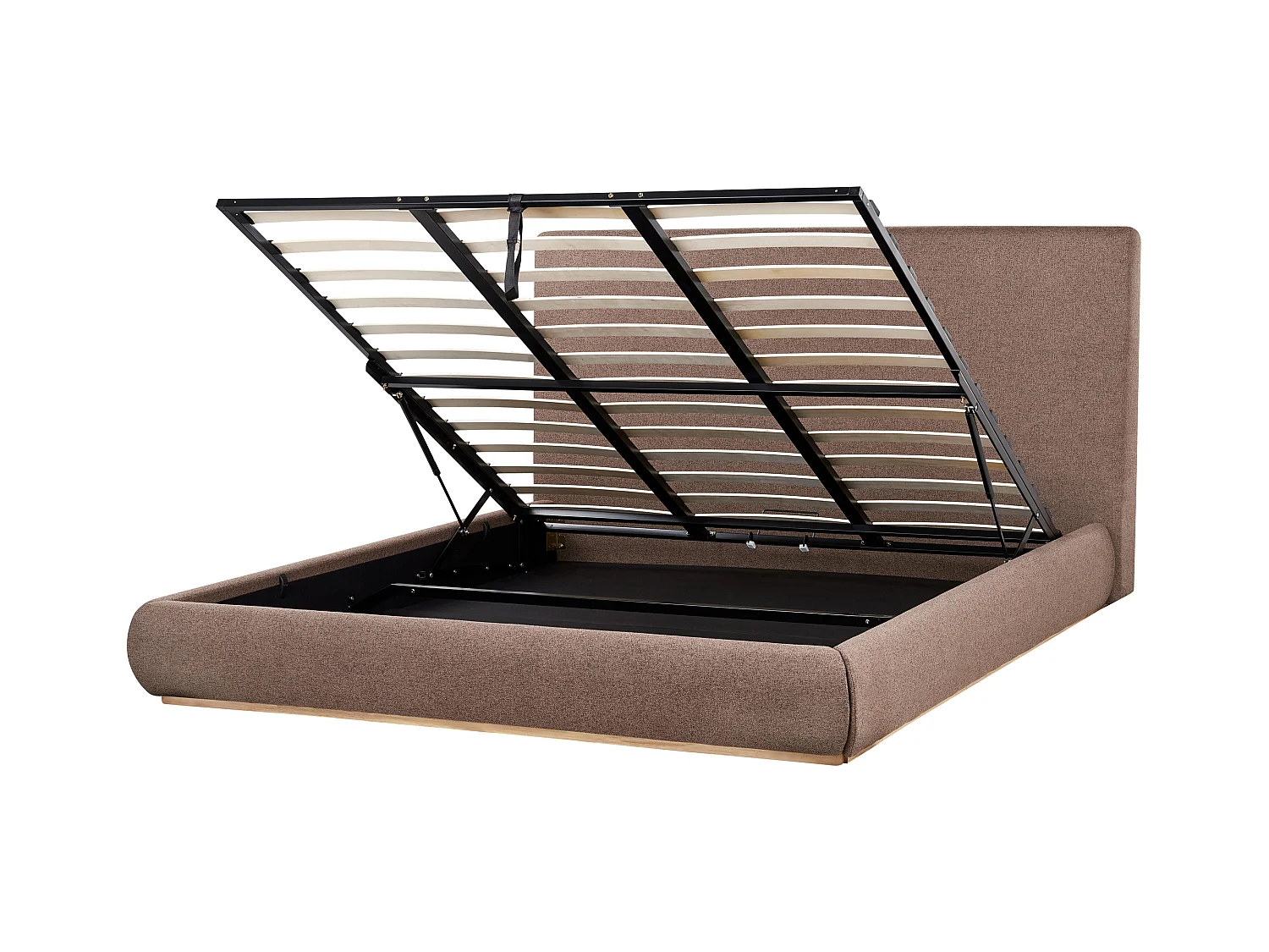 Bed met opbergruimte Stof CAMPAGNE 180 x 200 cm Donkerbruin
