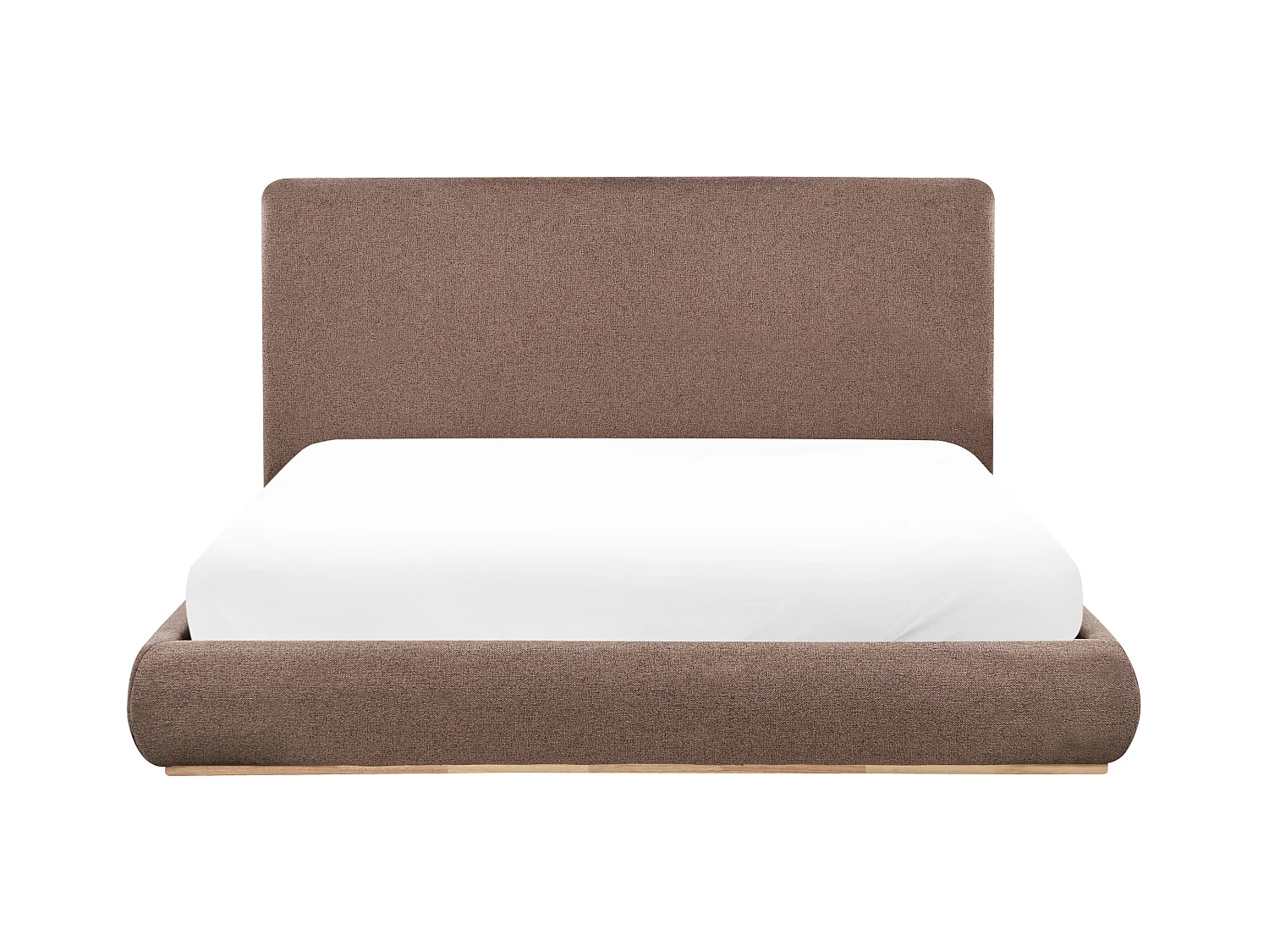 Lit ottoman Tissu CAMPAGNE 180 x 200 cm Marron foncé