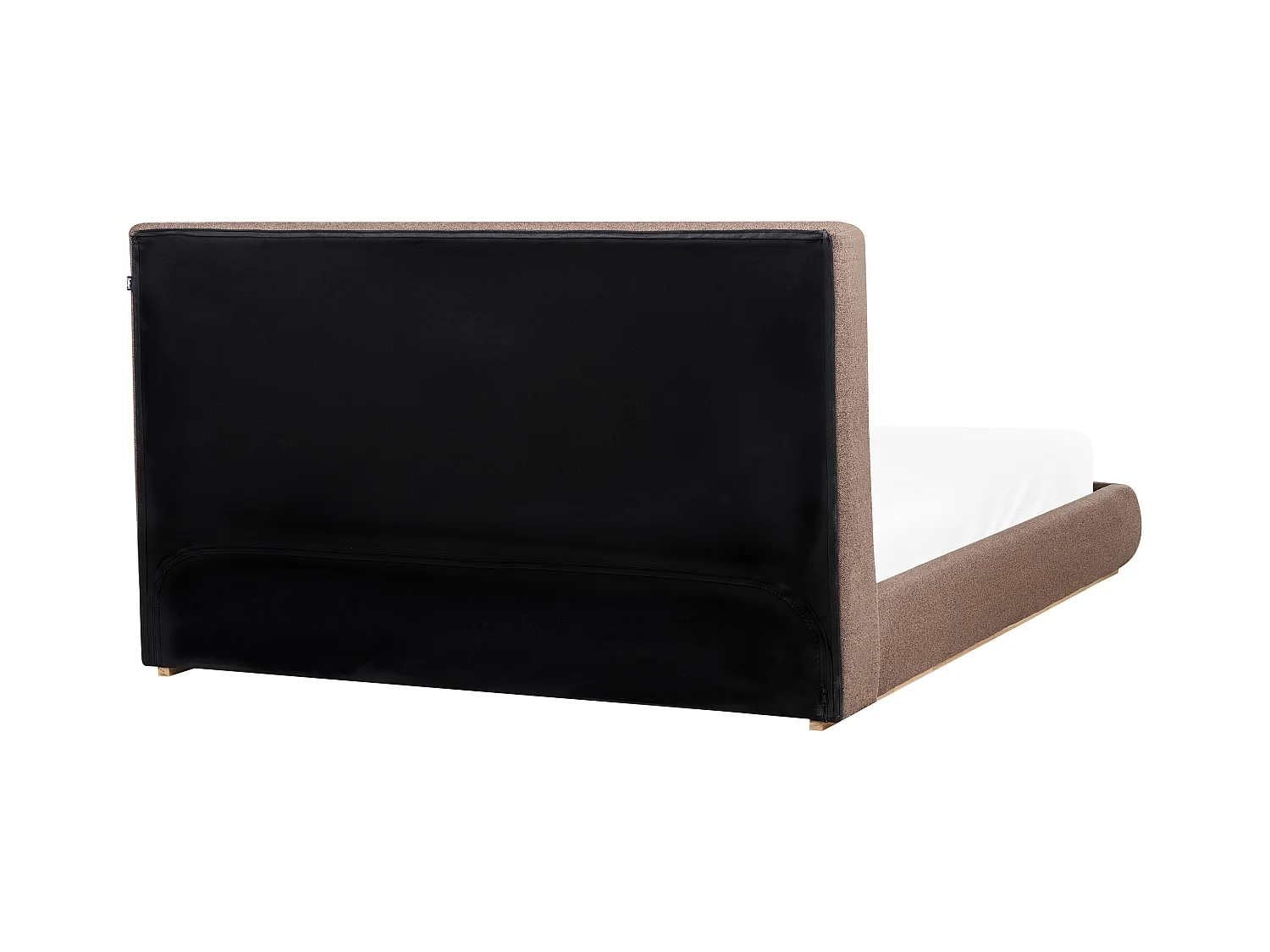 Lit ottoman Tissu CAMPAGNE 180 x 200 cm Marron foncé