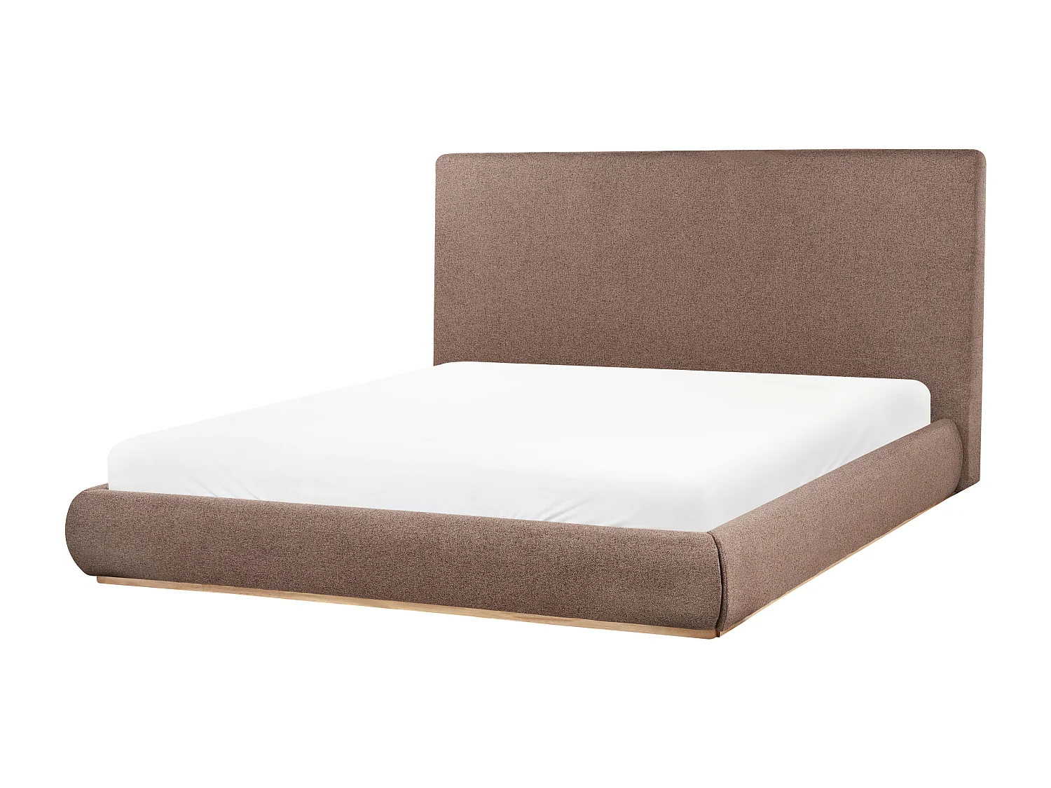 Bett mit Stauraum Stoff CAMPAGNE 180 x 200 cm Dunkelbraun