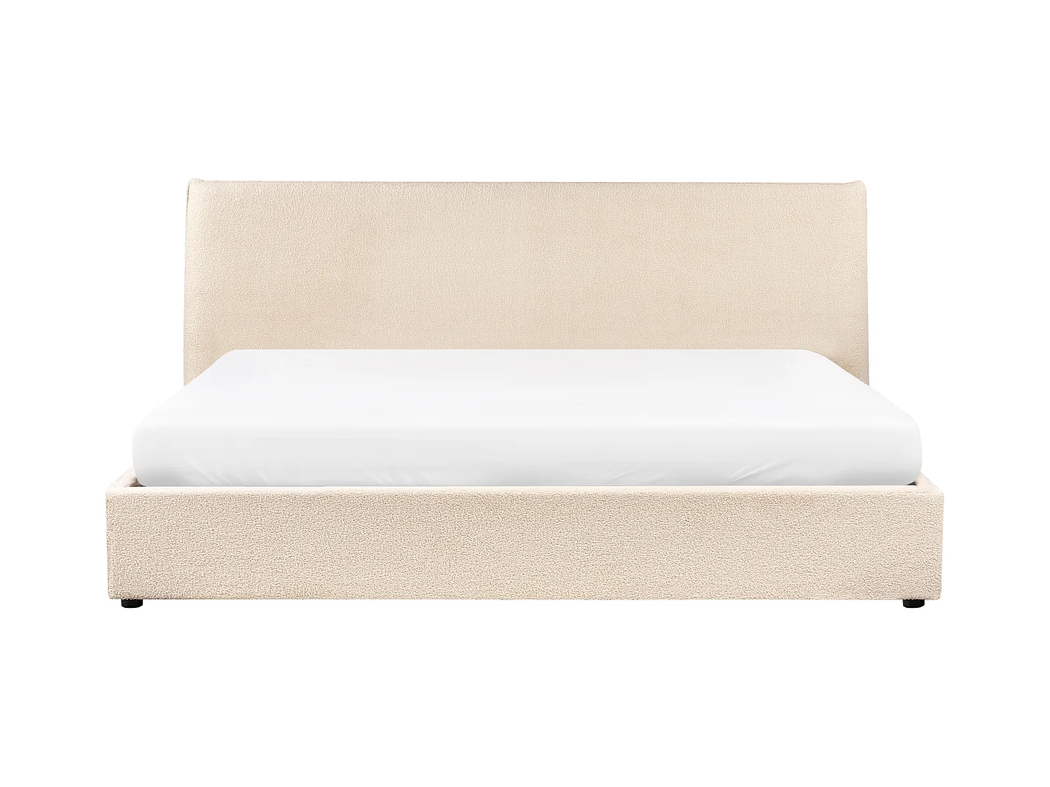 Lit ottoman Bouclé LAVAUR 180 x 200 cm Beige