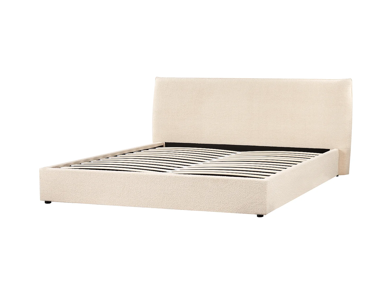 Lit ottoman Bouclé LAVAUR 180 x 200 cm Beige
