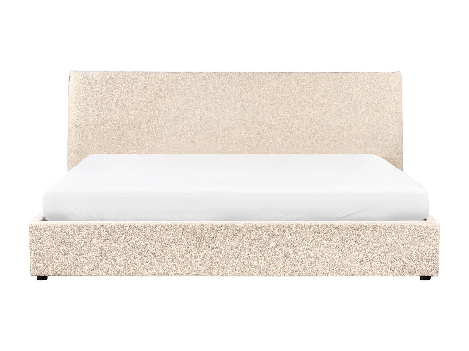 Lit ottoman Bouclé LAVAUR 180 x 200 cm Beige