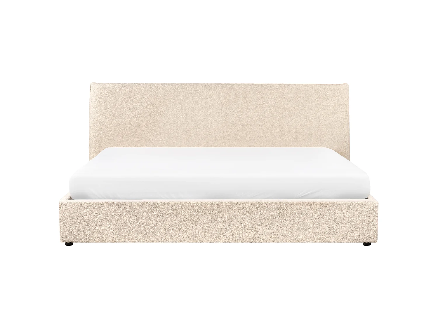 Lit ottoman Bouclé LAVAUR 180 x 200 cm Beige