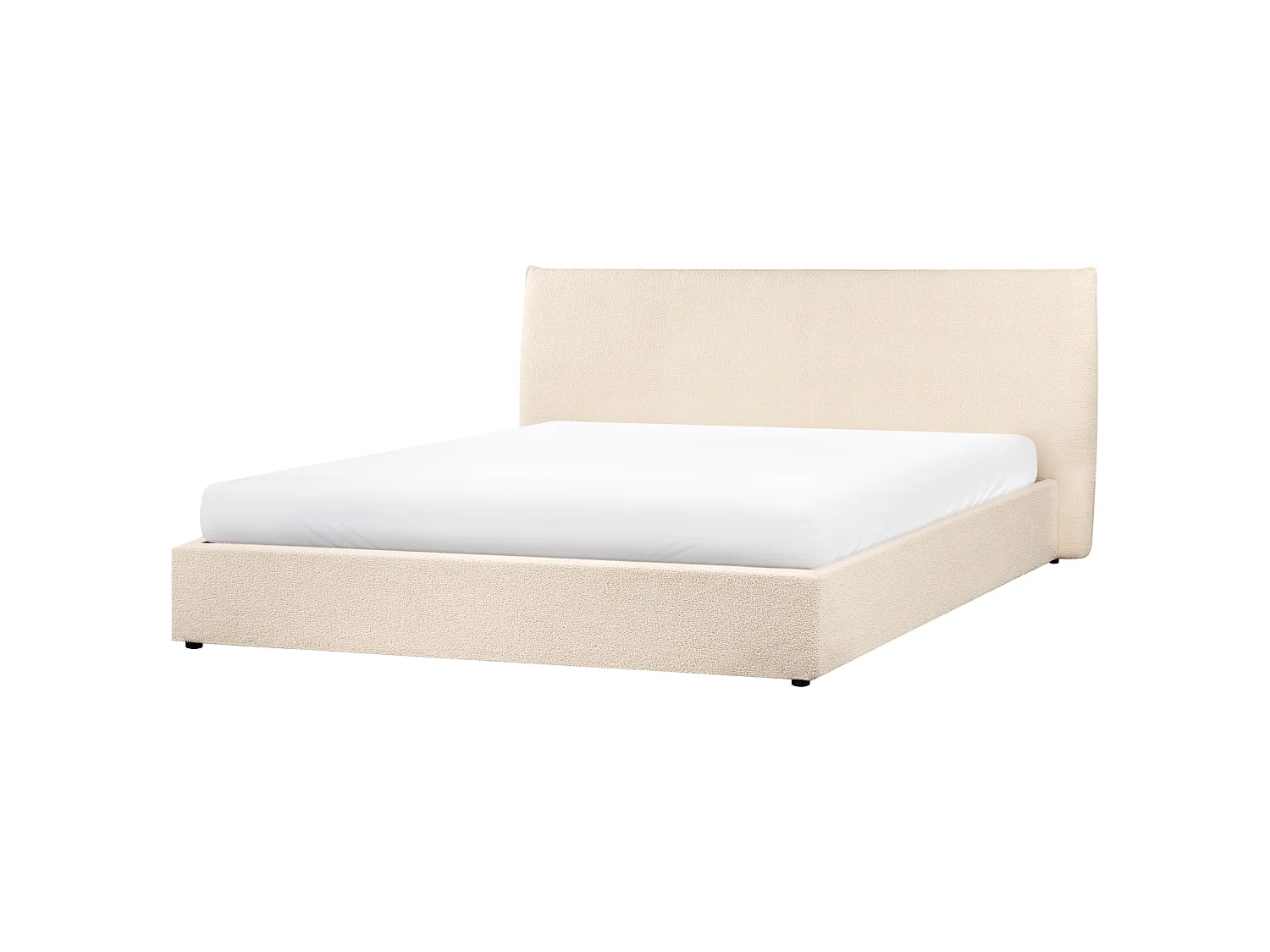 Lit ottoman Bouclé LAVAUR 180 x 200 cm Beige