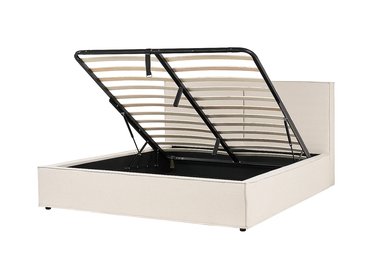 Lit ottoman Tissu MOISSAC 180 x 200 cm Beige