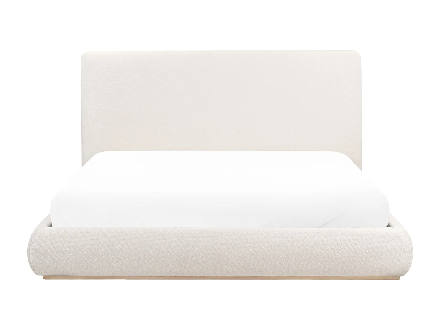 Letto contenitore Tessuto CAMPAGNE 180 x 200 cm Beige chiaro
