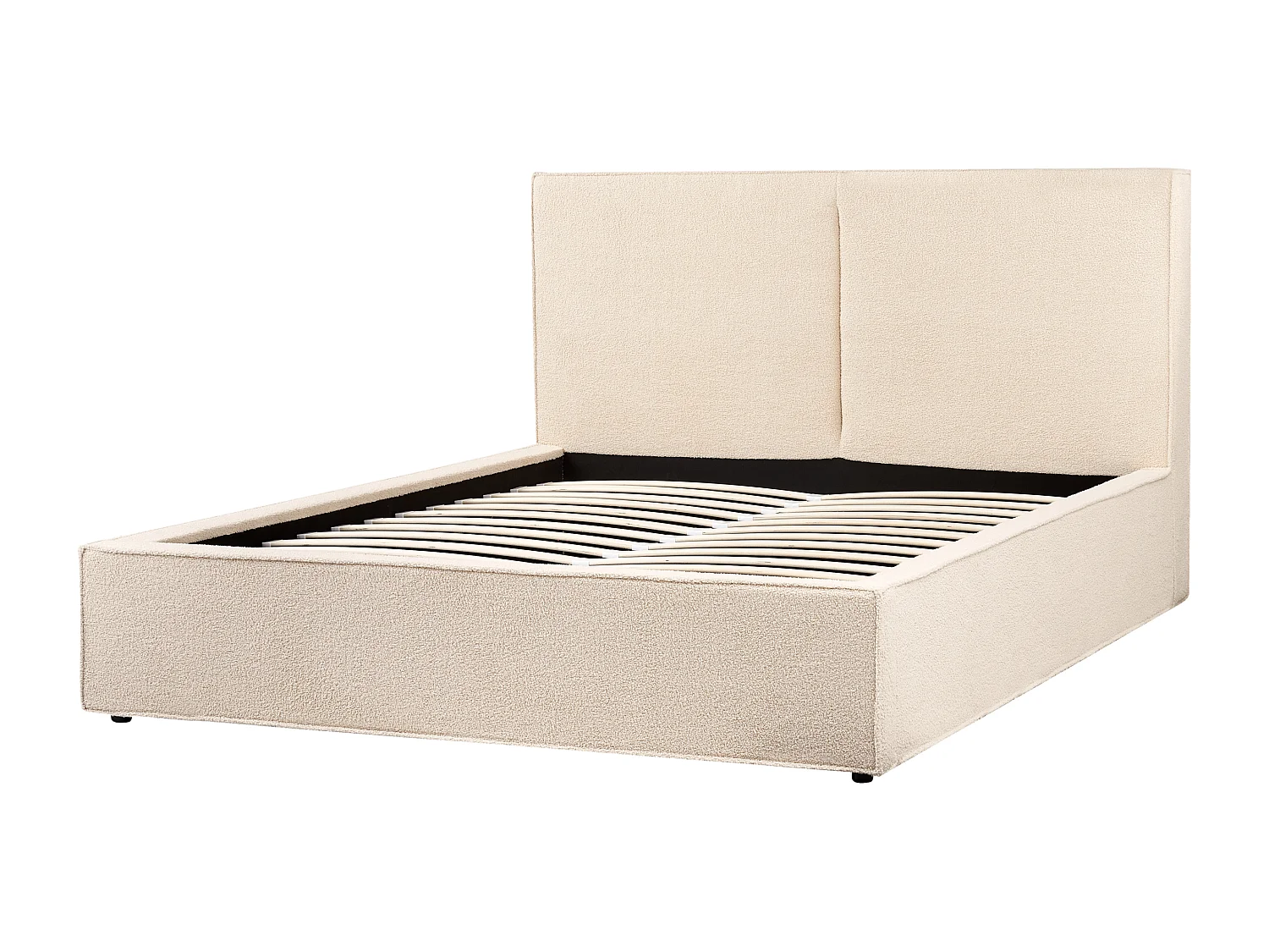 Lit ottoman Bouclé MOISSAC 160 x 200 cm Beige