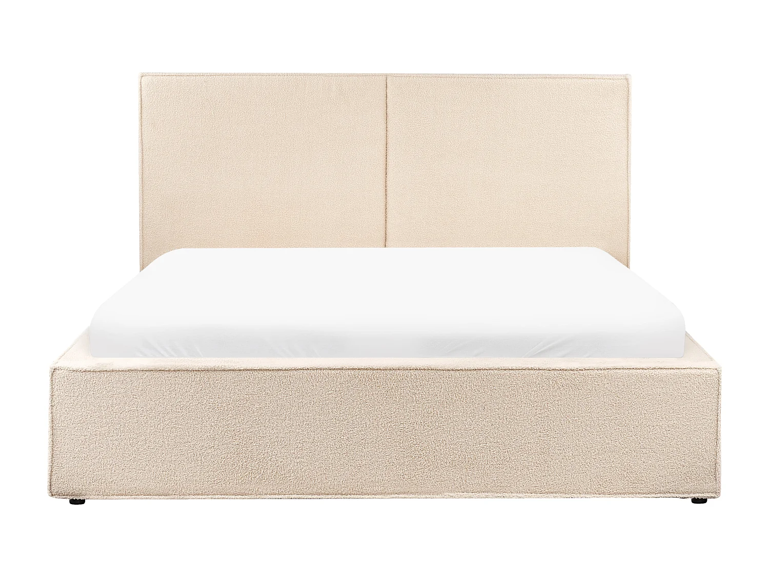 Bett mit Stauraum Bouclé MOISSAC 160 x 200 cm Beige