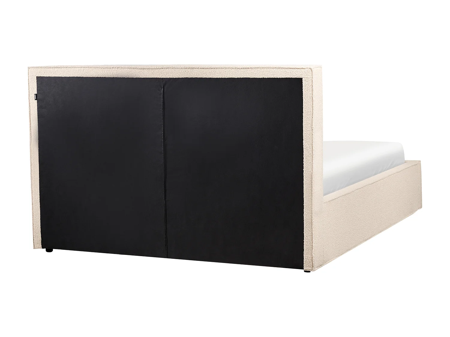 Bett mit Stauraum Bouclé MOISSAC 160 x 200 cm Beige