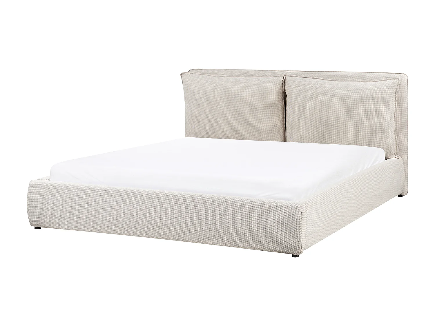 Bett mit Stauraum Stoff BAJONNA 180 x 200 cm Beige