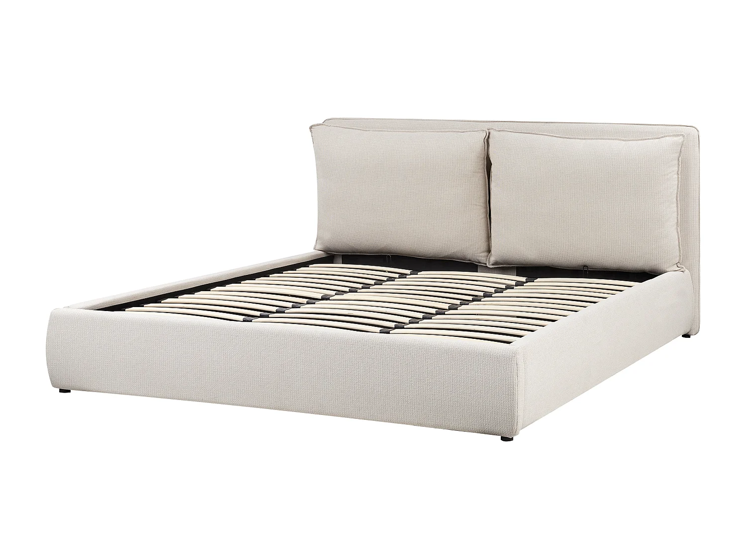 Bett mit Stauraum Stoff BAJONNA 180 x 200 cm Beige