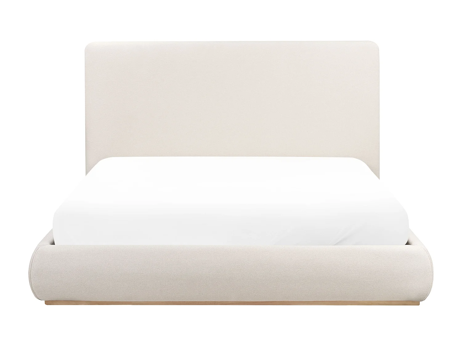 Ottoman Bed CAMPAGNE Fabric Light Beige 160 x 200 cm (EU King Size)