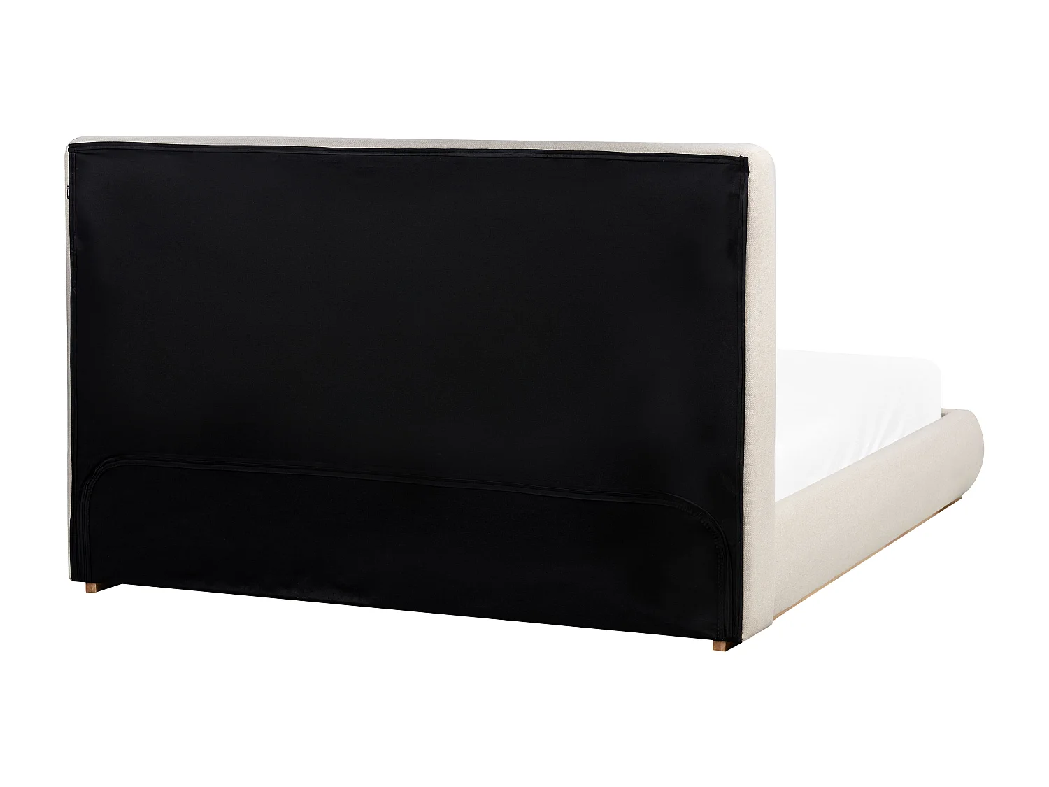 Ottoman Bed CAMPAGNE Fabric Light Beige 160 x 200 cm (EU King Size)