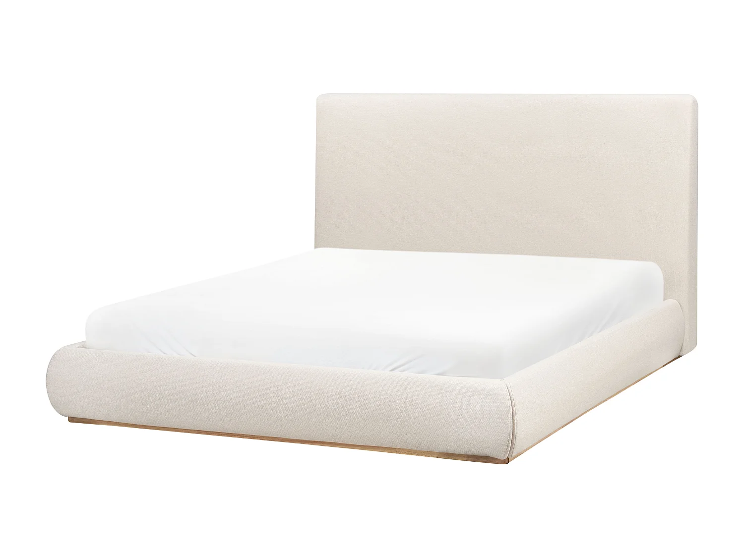 Ottoman Bed CAMPAGNE Fabric Light Beige 160 x 200 cm (EU King Size)