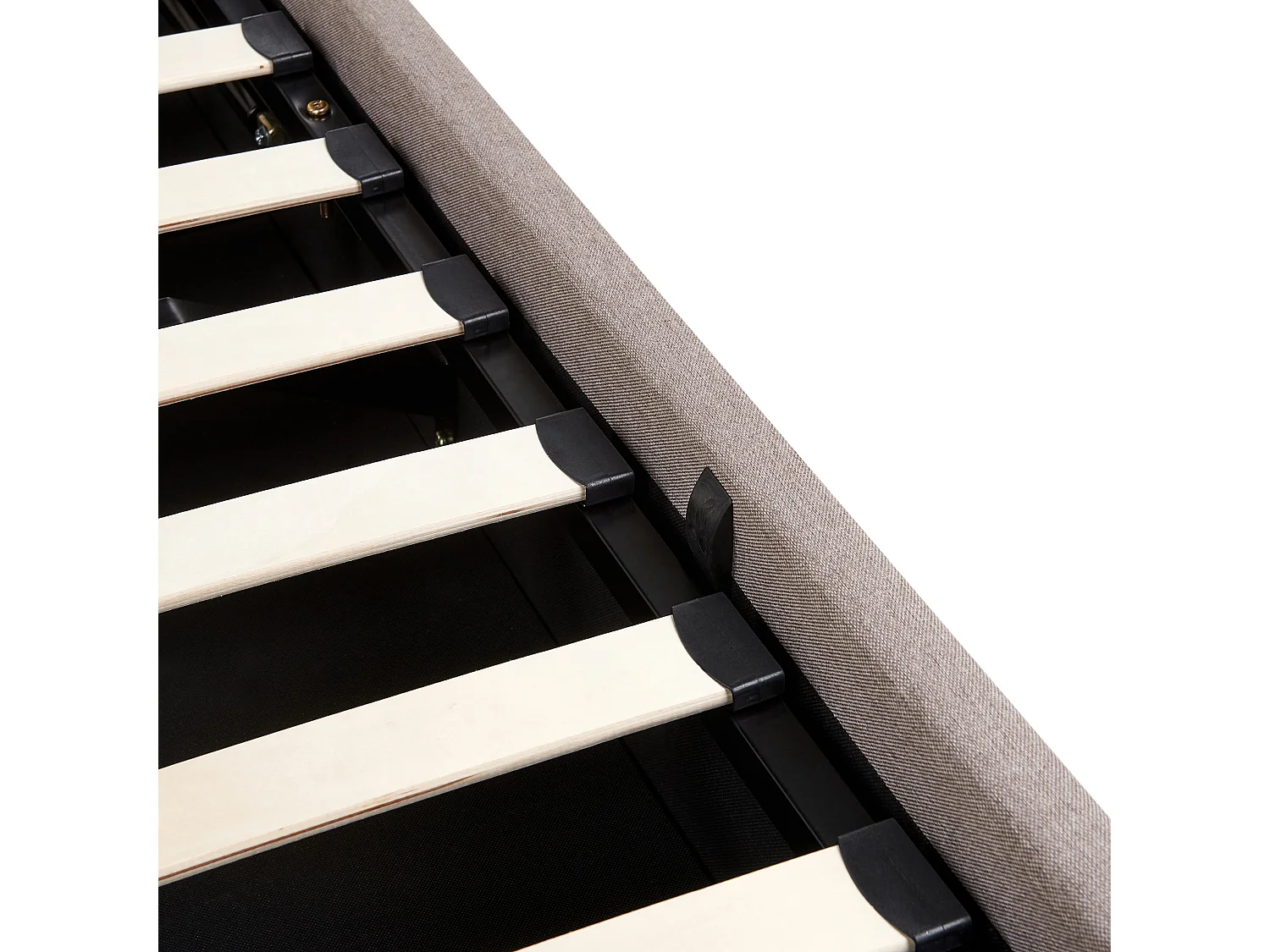 Lit ottoman Tissu LAGORD 180 x 200 cm Taupe