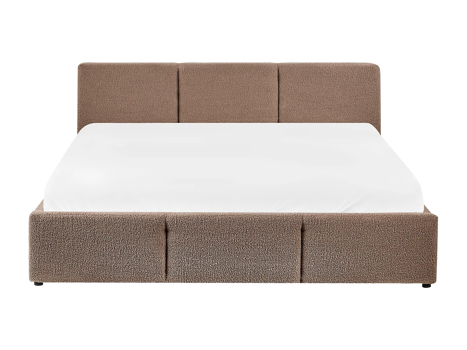 Letto contenitore Bouclé BOUSSE 160 x 200 cm Tortora