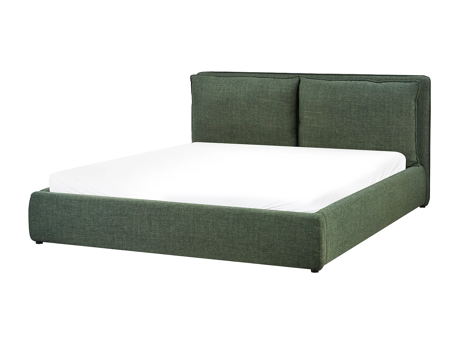 Lit ottoman Tissu BAJONNA 180 x 200 cm Vert foncé