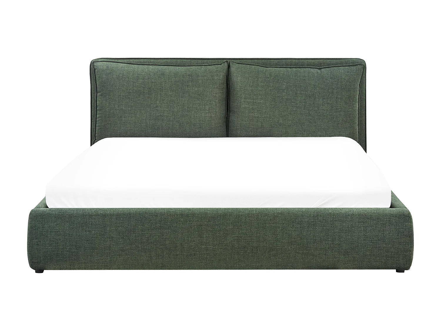 Lit ottoman Tissu BAJONNA 180 x 200 cm Vert foncé