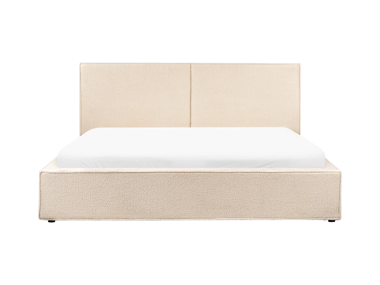 Lit ottoman Bouclé MOISSAC 180 x 200 cm Beige