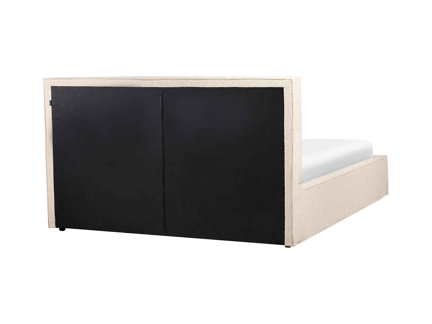 Lit ottoman Bouclé MOISSAC 180 x 200 cm Beige