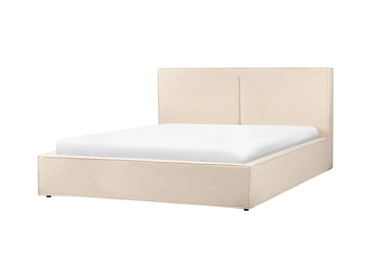 Lit ottoman Bouclé MOISSAC 180 x 200 cm Beige